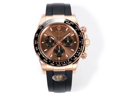 Rolex Daytona 904L Steel 40mm 4131 Movement Ceramic Brown Face Oysterflex Watch